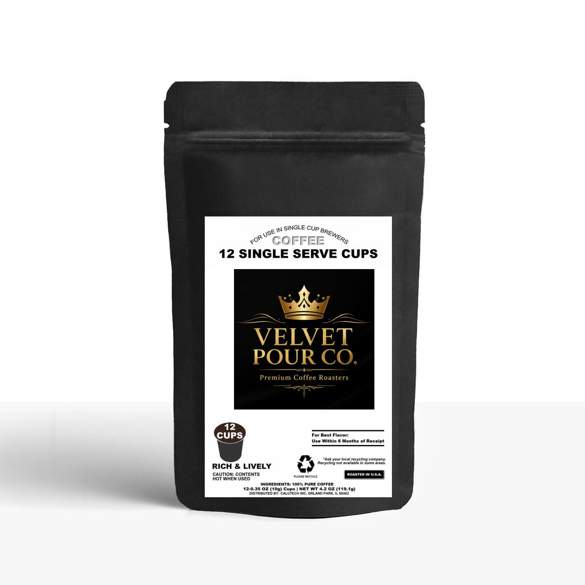 Velvet Pour Signature Coffee Pods – 12 Count